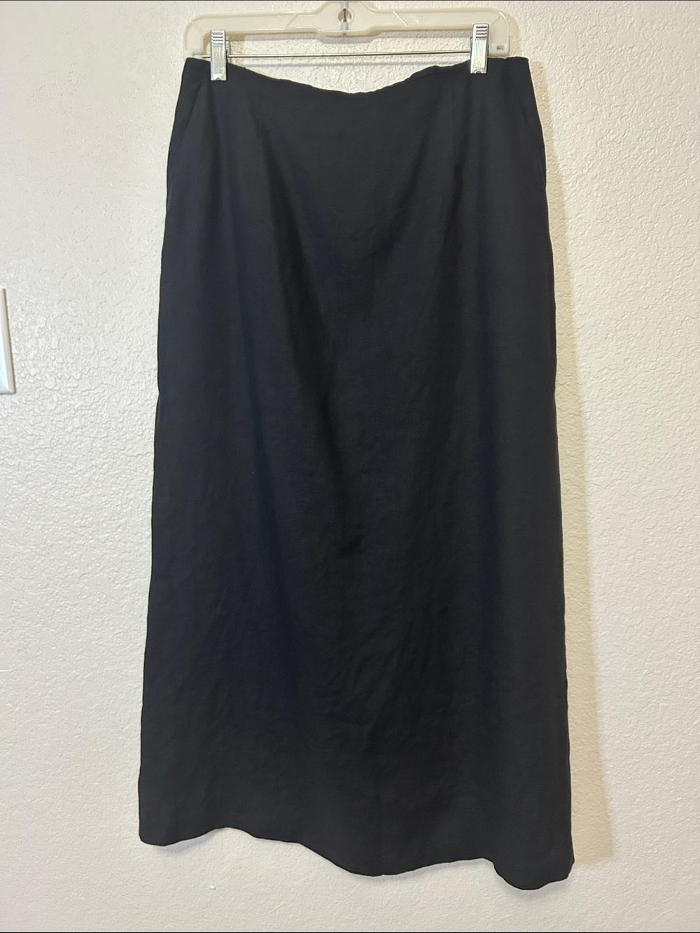 Talbots Irish Linen Black Maxi A-line Skirt
